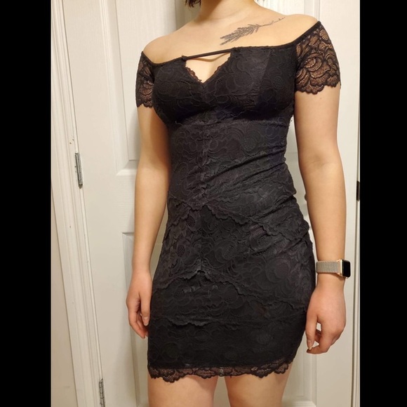 Guess Black Lace Dress